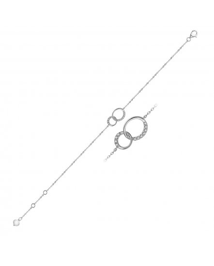 INTER LINKED STYLE ROUND DIAMOND BRACELET (TB442)