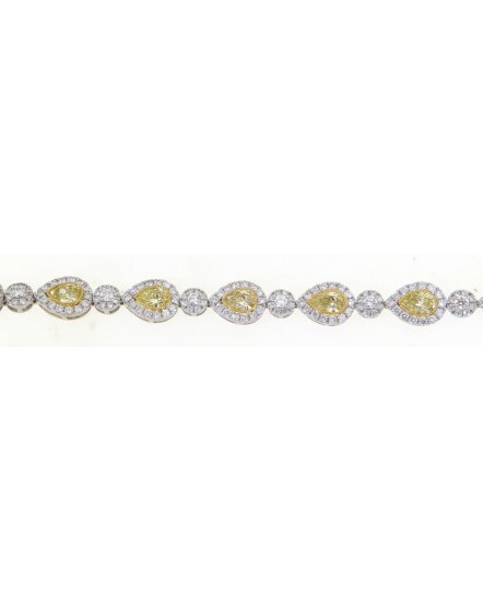 MULTI TONE PEAR DIAMOND BRACELET (TB465)