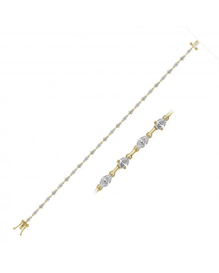 MARQUISE PEAR DIAMOND BRACELET (TB477)