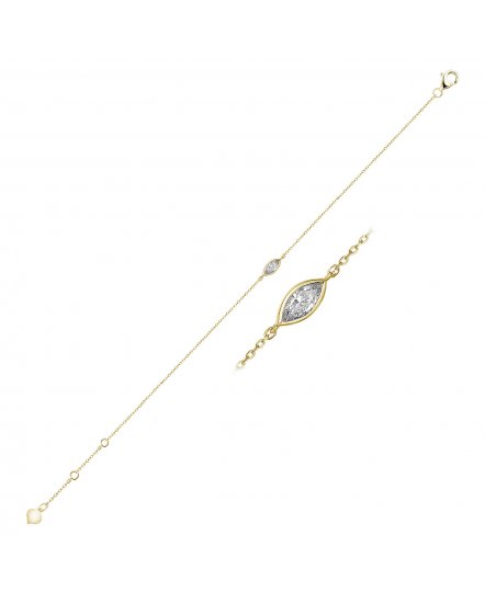 MARQUISE SOLITAIRE DIAMOND BRACELET (TB479)