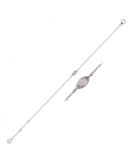 MARQUISE SOLITAIRE DIAMOND BRACELET (TB479)