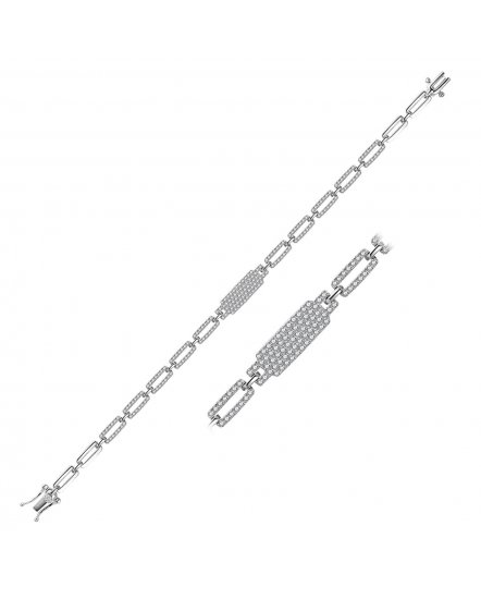 LINK STYLE DIAMOND BRACELET (TB486)