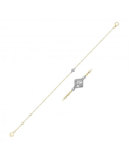 PRINCESS CUT SOLITAIRE DIAMOND BRACELET (TB490)