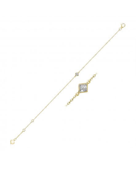 PRINCESS CUT SOLITAIRE DIAMOND BRACELET (TB490)