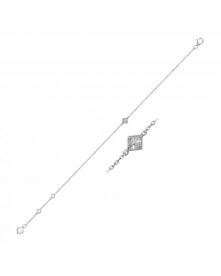 PRINCESS CUT SOLITAIRE DIAMOND BRACELET (TB490)