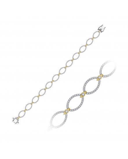 LINK STYLE DIAMOND BRACELET (TB508)