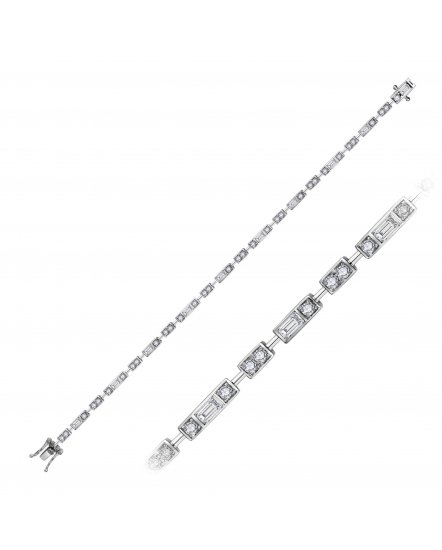 BAGUETTE DIAMOND BRACELET (TB517)