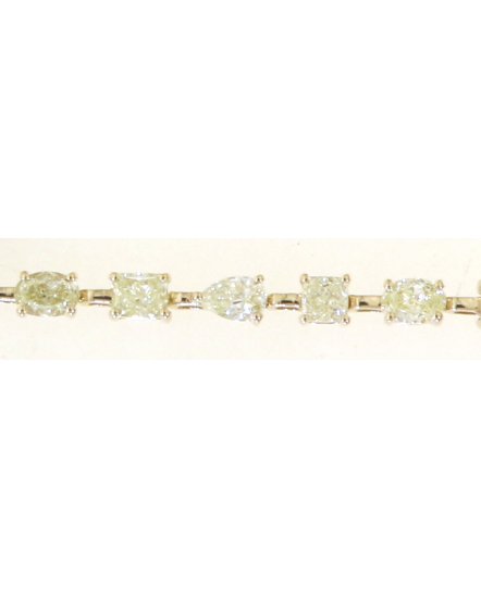 BAGUETTE PEAR OVAL PRINCESS CUT DIAMOND BRACELET (TB519)