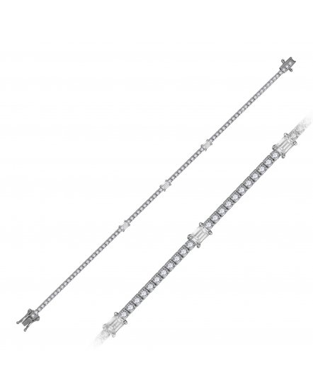 EMERALD CUT DIAMOND BRACELET (TB533)