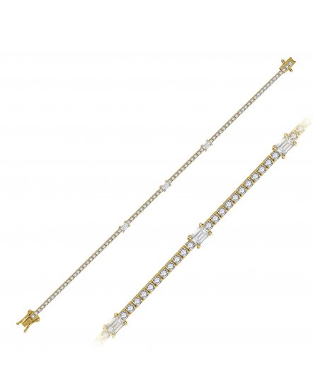 EMERALD CUT DIAMOND BRACELET (TB533)