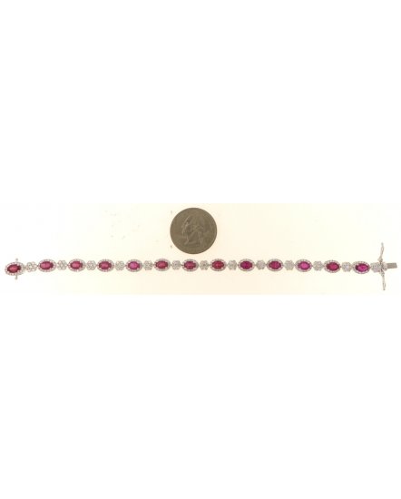 OVAL RUBY DIAMOND BRACELET (TB536)