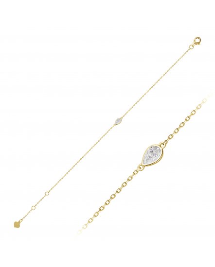 PEAR SOLITAIRE DIAMOND BRACELET (TB538)
