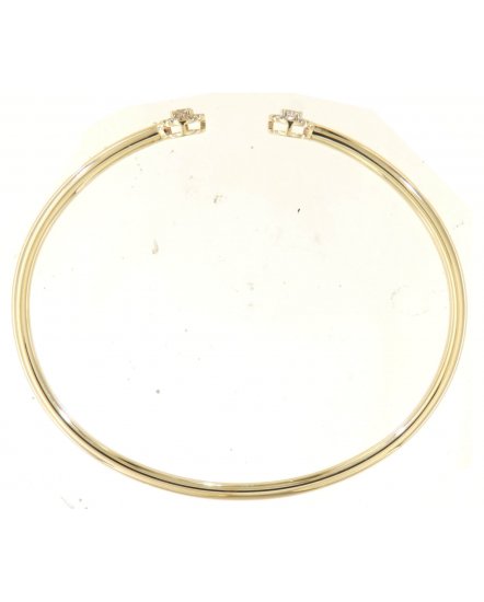 ROUND DIAMOND CUFF STYLE BANGLE BRACELET (TB542)
