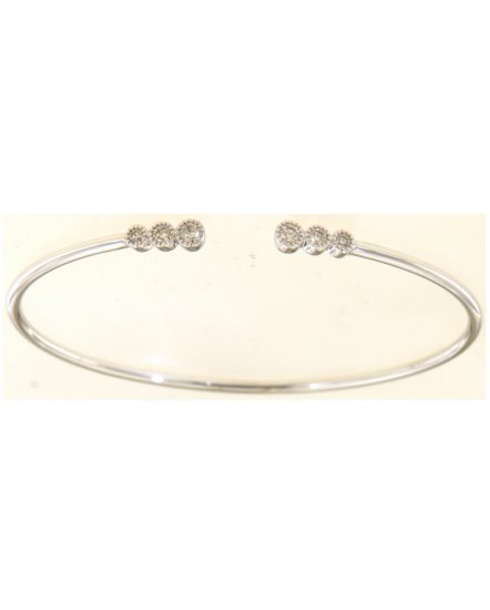 ROUND DIAMOND CUFF STYLE BANGLE BRACELET (TB543)