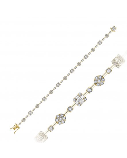 BAGUETTE DIAMOND BRACELET (TB545)