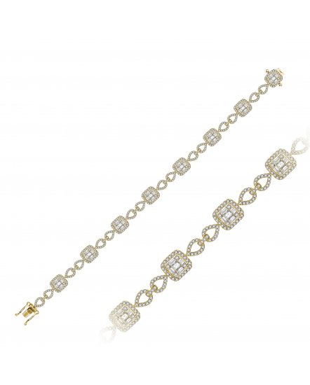 BAGUETTE DIAMOND BRACELET (TB546)