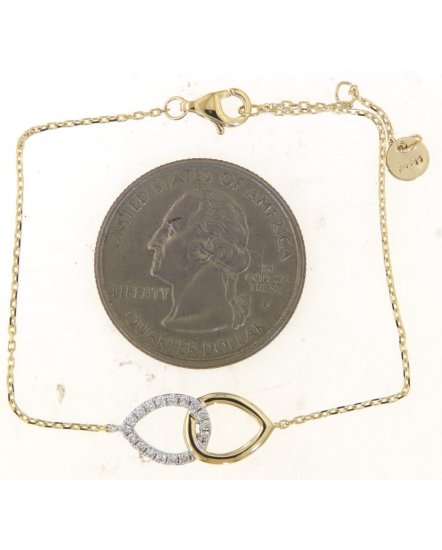 INTER LINKED STYLE PEAR DIAMOND BRACELET (TB554)