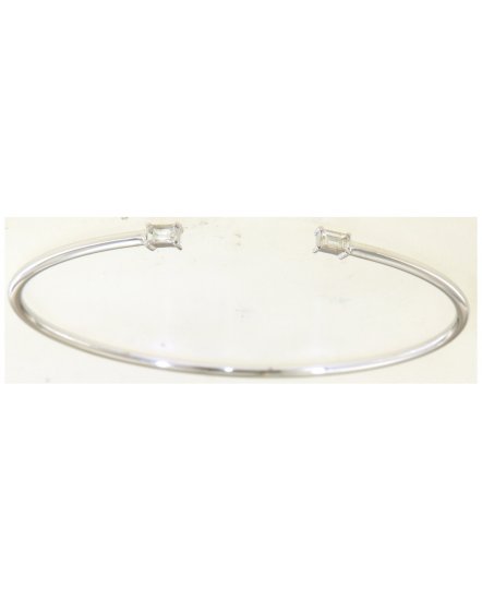 BAGUETTE DIAMOND CUFF STYLE BANGLE BRACELET (TB564)
