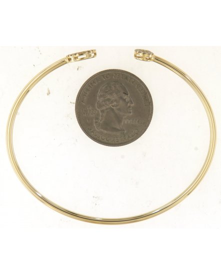 ROUND DIAMOND CUFF STYLE BANGLE BRACELET (TB566)