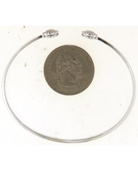 ROUND DIAMOND CUFF STYLE BANGLE BRACELET (TB568)