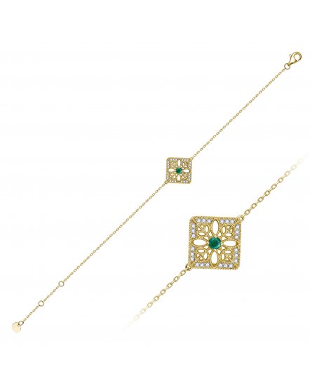 ROUND EMERALD DIAMOND BRACELET (TB583)