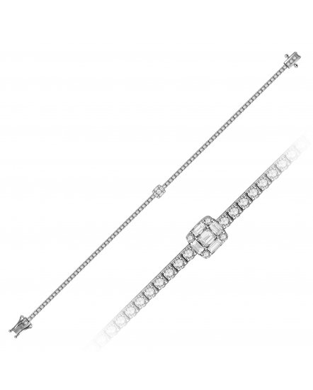 BAGUETTE DIAMOND BRACELET (TB587)