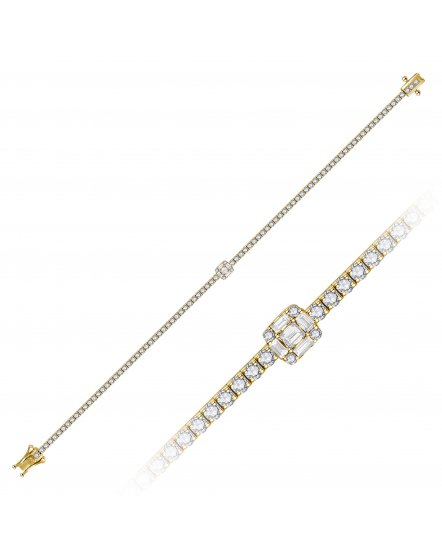 BAGUETTE DIAMOND BRACELET (TB587)