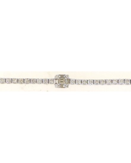 BAGUETTE DIAMOND BRACELET (TB587)