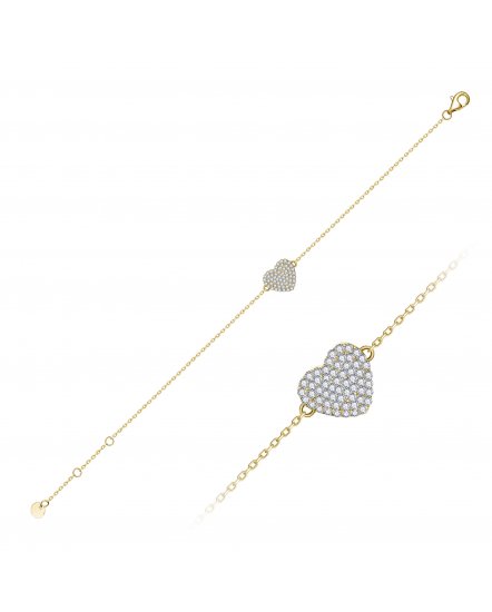 HEART SHAPE DIAMOND BRACELET (TB592)