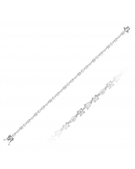 CUSHION PEAR OVAL MARQUISE DIAMOND BRACELET (TB594)