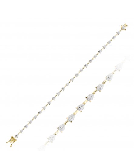 PEAR DIAMOND BRACELET (TB595)