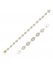 PEAR MARQUISE OVAL DIAMOND BRACELET (TB596)