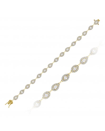 PEAR MARQUISE OVAL DIAMOND BRACELET (TB596)