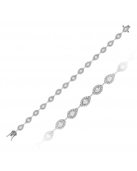 PEAR MARQUISE OVAL DIAMOND BRACELET (TB596)