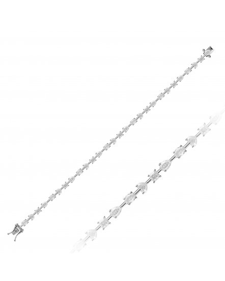 PEAR CUSHION HEART OVAL DIAMOND BRACELET (TB601)