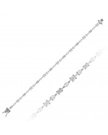 PEAR CUSHION MARQUISE OVAL DIAMOND BRACELET (TB602)