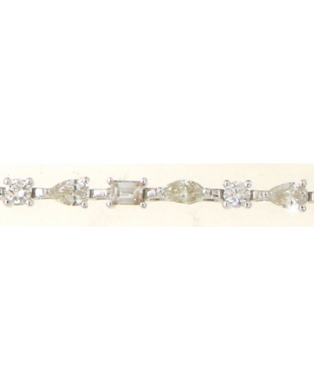 PEAR MARQUISE EMERALD CUT DIAMOND BRACELET (TB604)