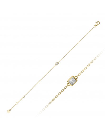 PRINCESS CUT SOLITAIRE DIAMOND BRACELET (TB610)