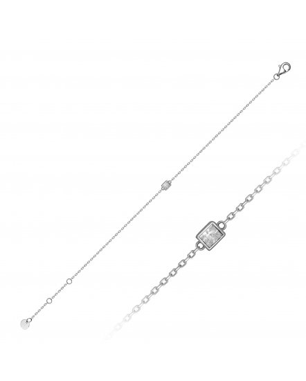 PRINCESS CUT SOLITAIRE DIAMOND BRACELET (TB610)