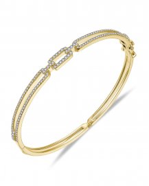 LINK STYLE DIAMOND BANGLE BRACELET (TB616)
