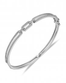 LINK STYLE DIAMOND BANGLE BRACELET (TB616)