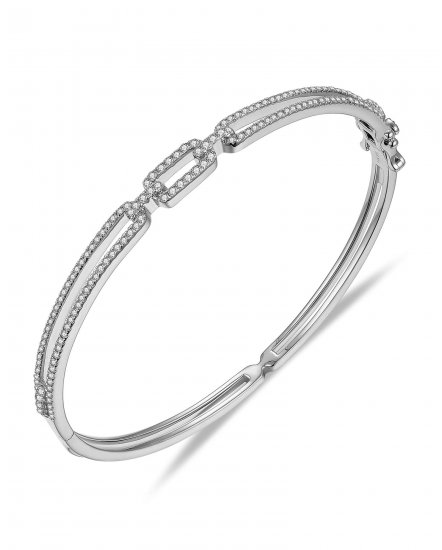 LINK STYLE DIAMOND BANGLE BRACELET (TB616)