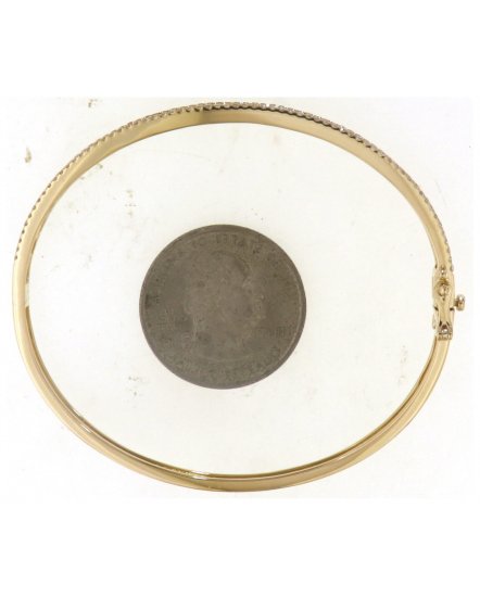 BAGUETTE DIAMOND BANGLE BRACELET (TB618)