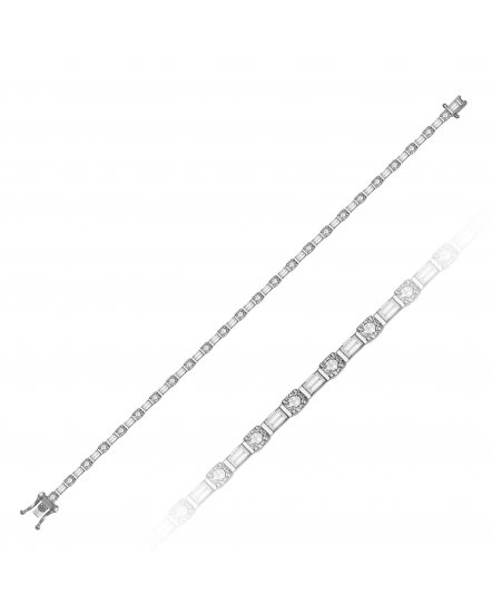 BAGUETTE DIAMOND BRACELET (TB620)