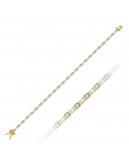 BAGUETTE DIAMOND BRACELET (TB620)
