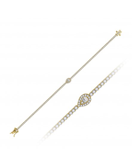 BAGUETTE DIAMOND BRACELET (TB622)