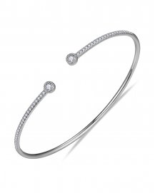 ROUND DIAMOND CUFF STYLE BANGLE BRACELET (TB632)