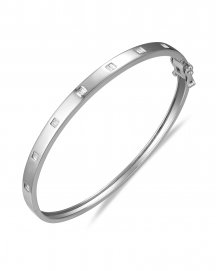 BAGUETTE DIAMOND BANGLE BRACELET (TB641)
