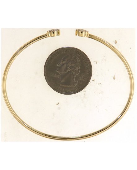 ROUND DIAMOND CUFF STYLE BANGLE BRACELET (TB648)