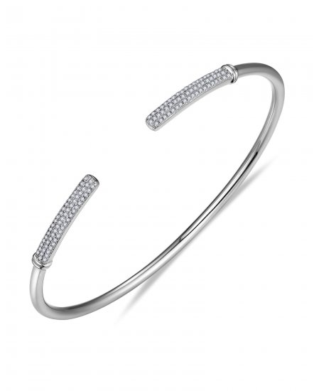 CUFF STYLE DIAMOND BANGLE BRACELET (TB664)